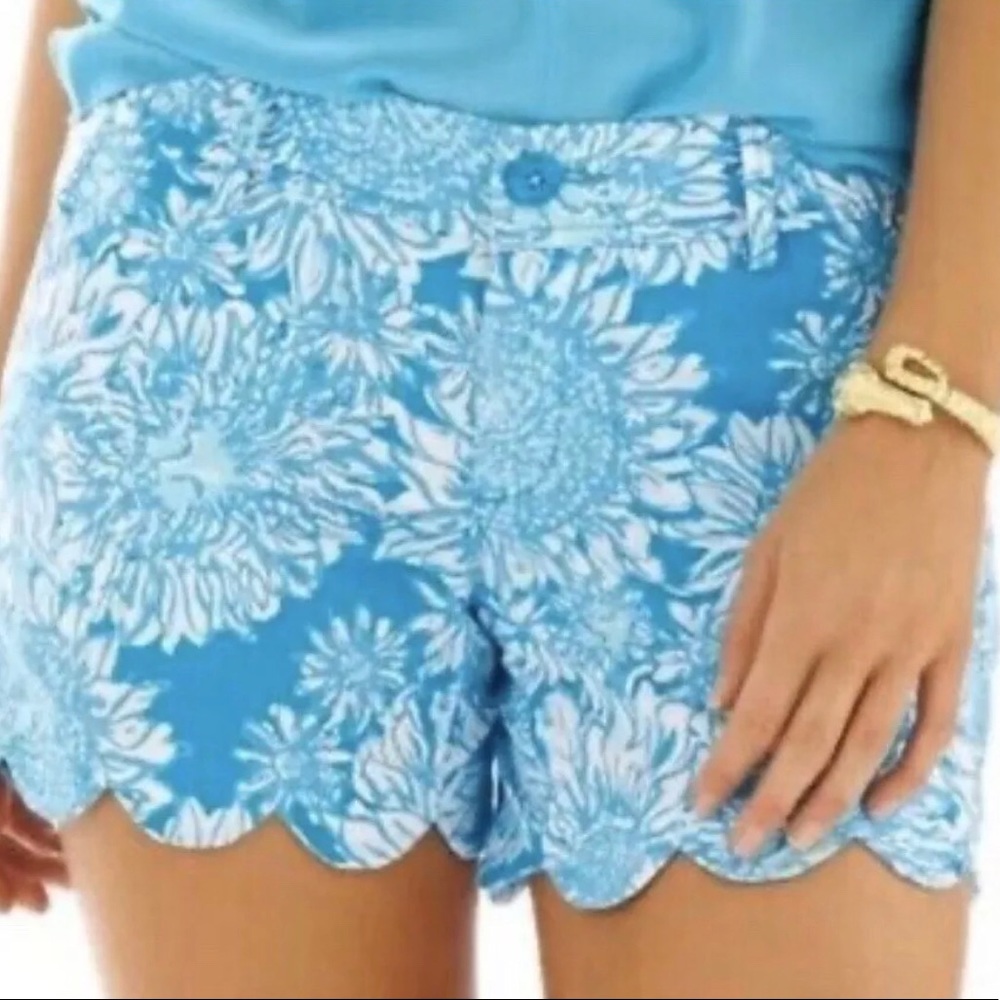 Lilly Pulitzer Buttercup Scalloped Hem Shorts